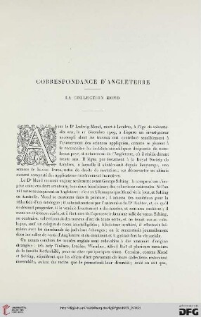 5. Pér. 8.1923: La collection Mond : correspondance d'Angleterre