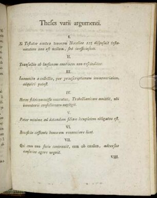 Theses varii argumenti.