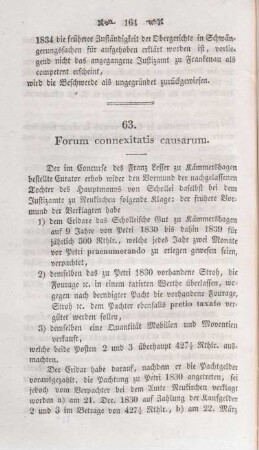 63. Forum connexitatis causarum.