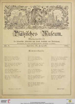 Nr. 8 (15. August 1884)