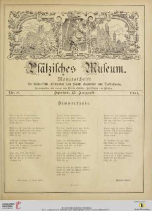 Nr. 8 (15. August 1884)