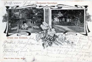 Ansichtskarte "Gruss aus Einbeck" / Restaurant Hasenjäger