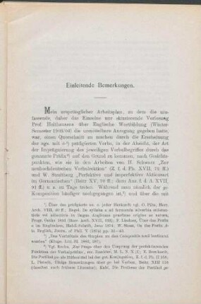 Einleitende Bemerkungen.