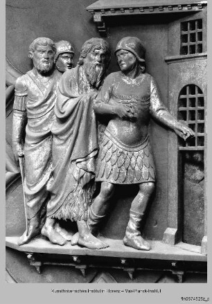 Türreliefs : Szenen Johannes' des Täufers : Johannes wird zum Kerker geführt