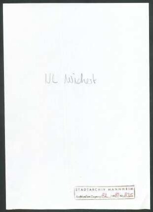 Oberschmidt, [& ], Frankfurt a. M., an Wichert