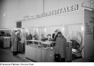 Messestand der Stahlwerke Südwestfalen auf der Leipziger Frühjahrsmesse