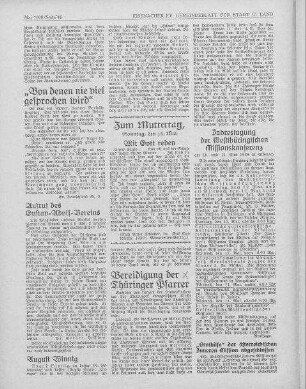 Jahrestagung der Westthüringischen Missionskonferenz