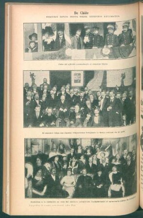 De Chile : Concurso hípico.- Fiesta belga.- Recepción diplomática.