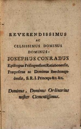 Status ecclesiasticus Dioecesis Ratisbonensis. 1798