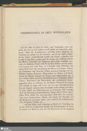 Verbrechen In Den Hochalpen