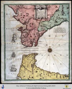 Carte nouvelle de l'isle de Cadix & du Détroit de Gibraltar
