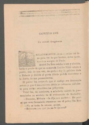 Capítulo LVII - Un crimen imaginario