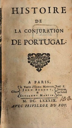 Histoire de la conjuration de Portugal