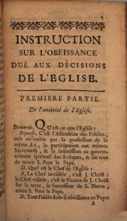 Instruction Sur L'Obeissance Due Aux Decisions De L'Eglise