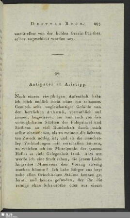30. Antipater an Aristipp