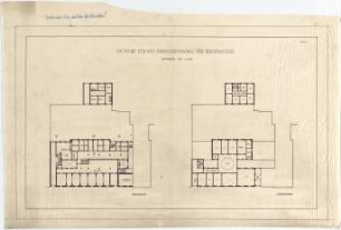 Billing, Hermann; Berlin; Reichskanzlei, Erweiterungsbau - Sockelgeschoss; 2. Obergeschoss (Grundrisse)