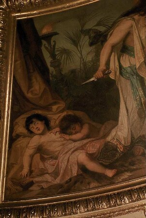 Medea, im Begriff ihre Kinder zu töten