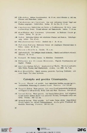 geknüpfte und gewirkte Orientteppiche (Nr.195-224)