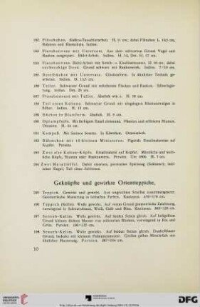 geknüpfte und gewirkte Orientteppiche (Nr.195-224)