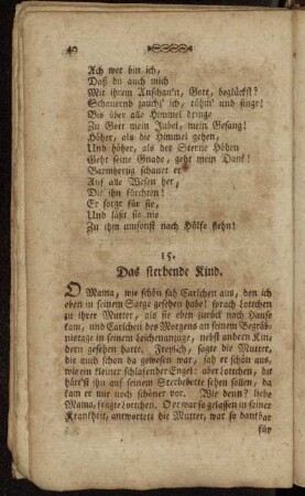 15. Das sterbende Kind. - 28. Von Damon und Pythias und dem Tyrannen Dionys.