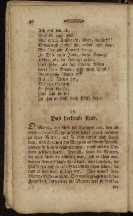 15. Das sterbende Kind. - 28. Von Damon und Pythias und dem Tyrannen Dionys.