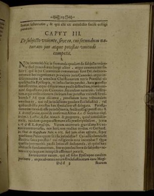 Caput III. De subjecto uniente, sive eo, cui secundum naturam jus atque potestas uniendi competit.