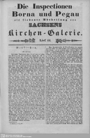 Neukirchen (Beschluß), Schönau, Renkersdorf : 11. Lieferung