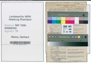 Entnazifizierung Gerhard Reims , geb. 13.02.1903 (Beamter)