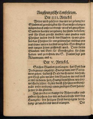 Der IIII. Artickel.