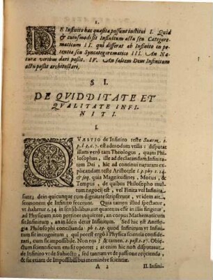 Disputatio Philosophica de infinito
