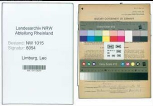 Entnazifizierung Leo Limburg , geb. 04.07.1897 (Bahnarbeiter)