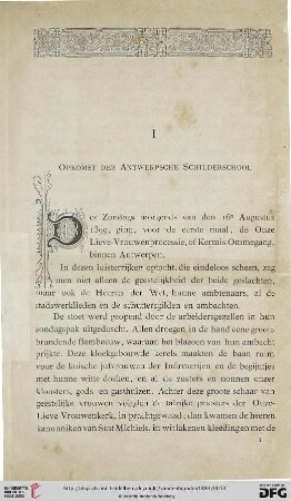 I. Opkomst der antwerpsche schilderschool