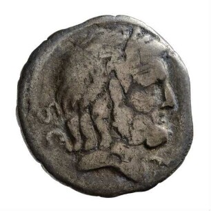 Münze, Denar (serratus), 83 - 82 v. Chr.