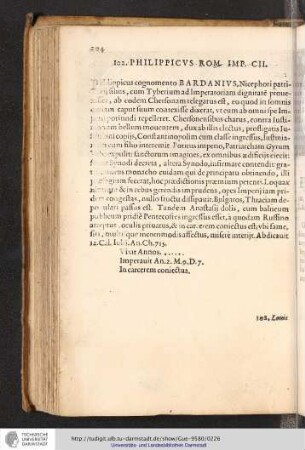 102. Philippicus Rom. Imp. CII.