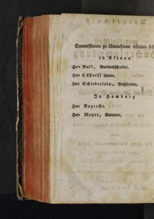[Personen für Commissionen.]