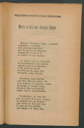 Marta se alza con Hormiga Negra