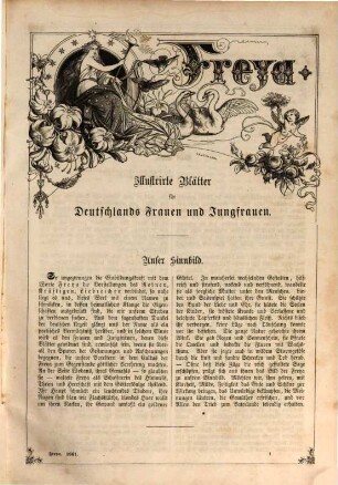 Freya : illustrirte Blätter für die gebildete Welt. 1, 1. 1861