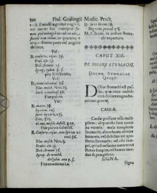 Caput XIII. De Dolore Stomachi.