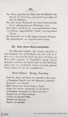 II. Aus dem Mineralreiche