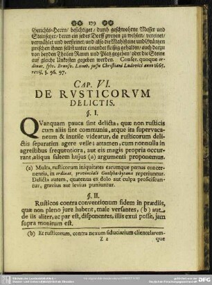 Cap. VI. De Rusticorum Delictis