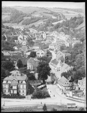 Blick auf Glashütte vom Ochsenkopf