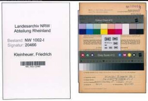 Entnazifizierung Friedrich Kleinheuer, geb. 06.04.1898 (Sozialarbeiter)
