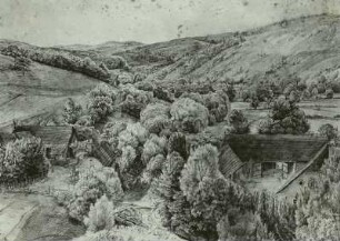 Landschaft mit Bauernhäusern