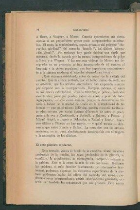 El arte plástico moderno