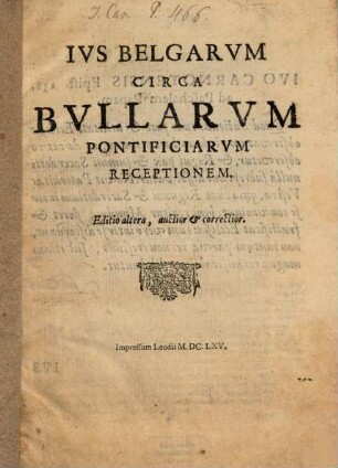 Ius Belgarum ...