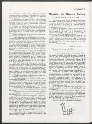 Mensaje de Romain Rolland