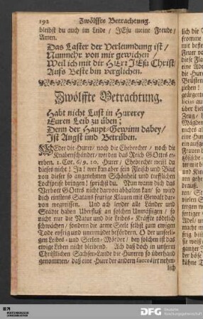 Zwölffte Betrachtung.