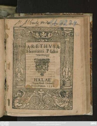 ARETHVSA || Hermanni Plassii || Madeburgij.||