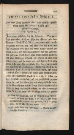 Ein und zwanzigster Abschnitt - Dreyßigster Abschnitt