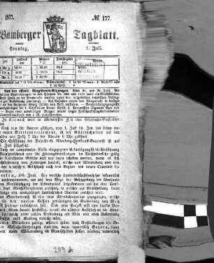 Bamberger Tagblatt. 1877, 1877, [3] = Juli - Sept